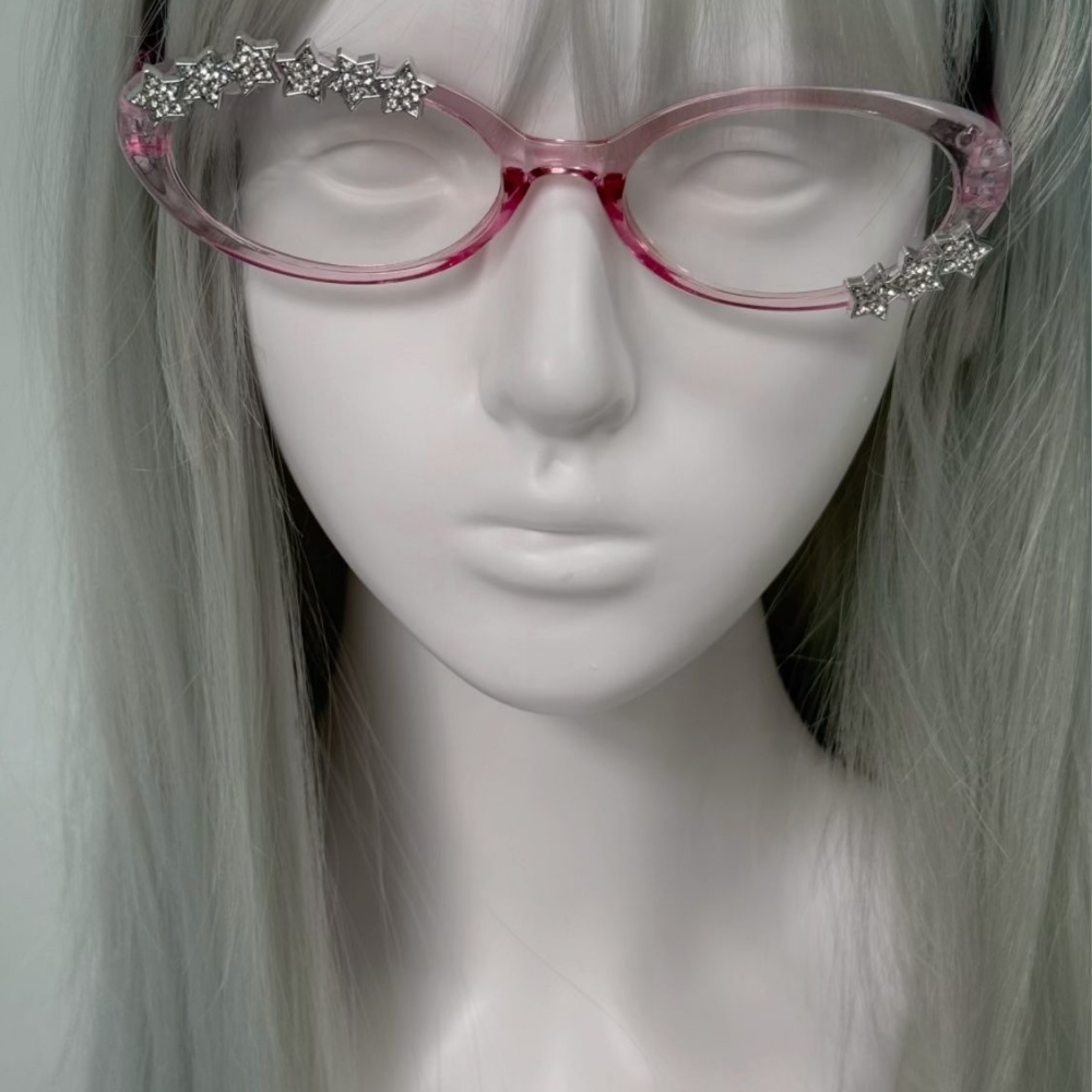 Y2Kスターラインストーンキャットアイ装飾メガネ ゴシック  - Sunglasses Cat Eye のレビューと価格