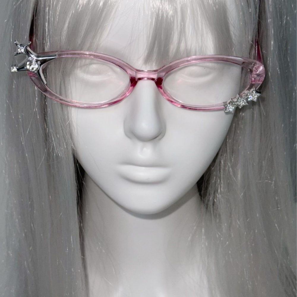 Y2Kスターラインストーンキャットアイ装飾メガネ ゴシック  - Sunglasses Cat Eye のレビューと価格