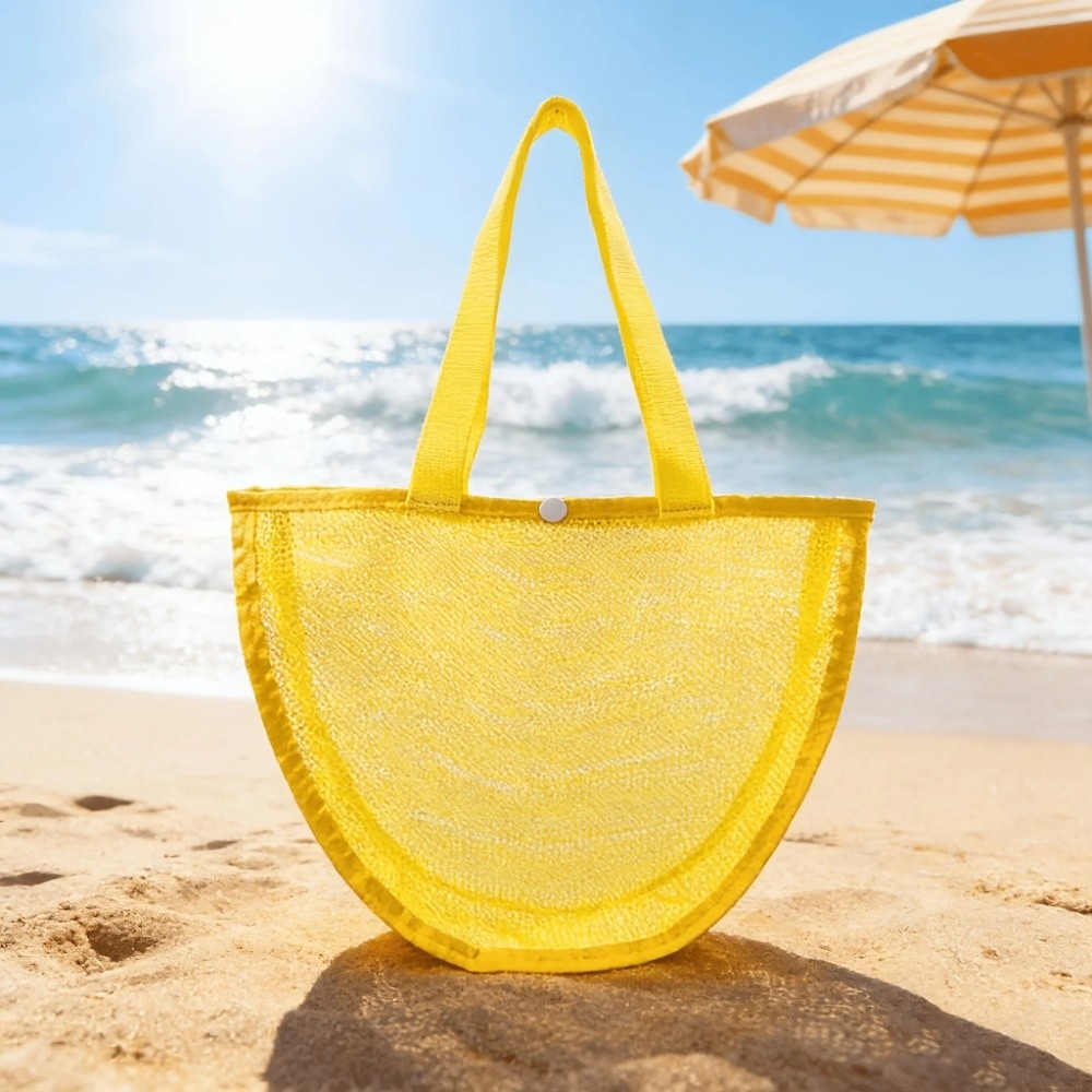 INS 軽量ソリッドカラーメッシュポーチ防水再利用可能なビー - Tote Bag Beach のレビューと価格