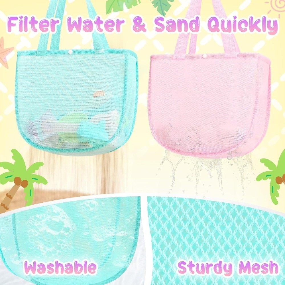 INS 軽量ソリッドカラーメッシュポーチ防水再利用可能なビー - Tote Bag Beach のレビューと価格