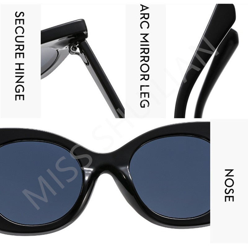 新しいファッショナブルな女性用メガネトレンド、女性用アイウェ - Sunglasses Cat Eye のレビューと価格