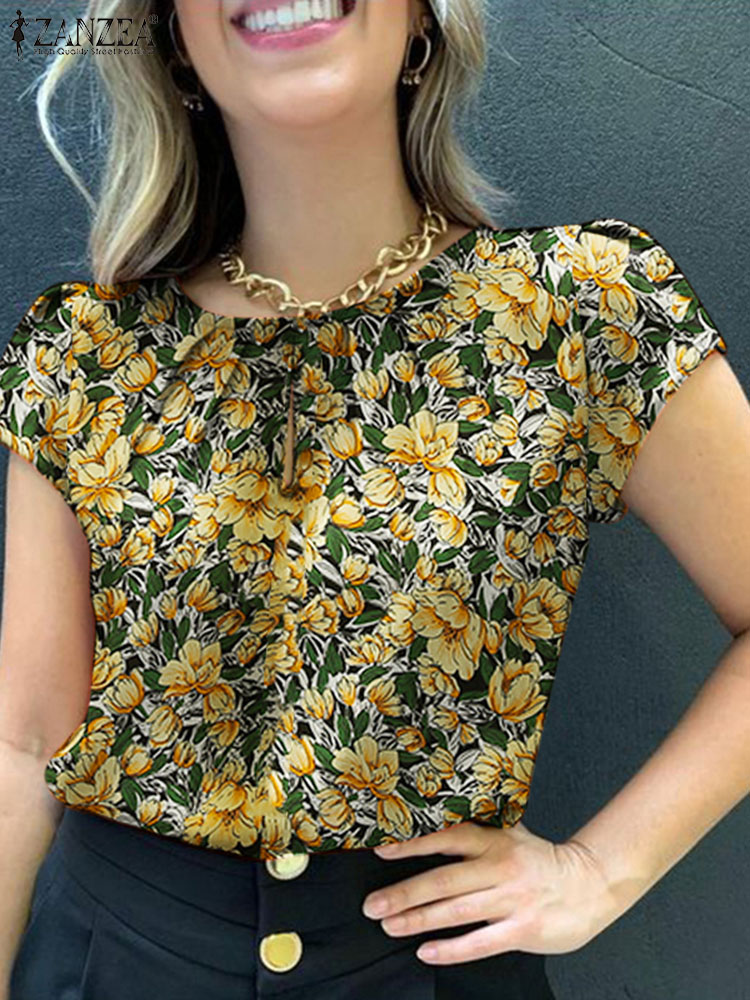 Zanzea-女性のためのボヘミアンフローラルプリントブラウ - Romper Floral Print のレビューと価格